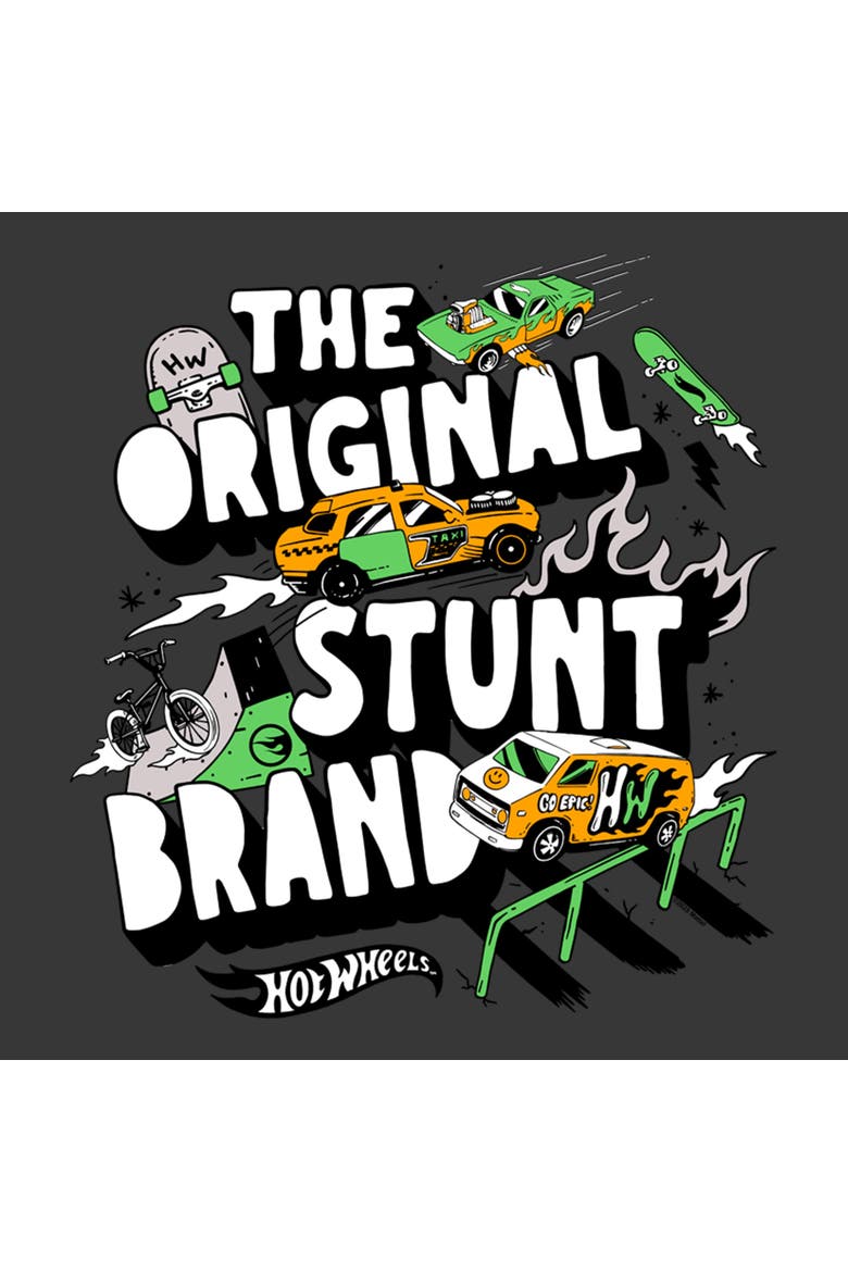 Boy's Hot Wheels The Original Stunt Brand  Graphic T-Shirt, Alternate, color, Dark Heather
