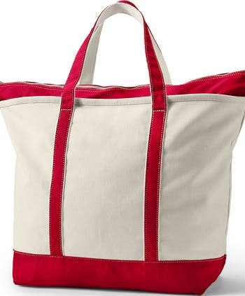 LANDS’END canvas tote bag size M Lands' End Zip Top Canvas Tote Bag | Nordstrom