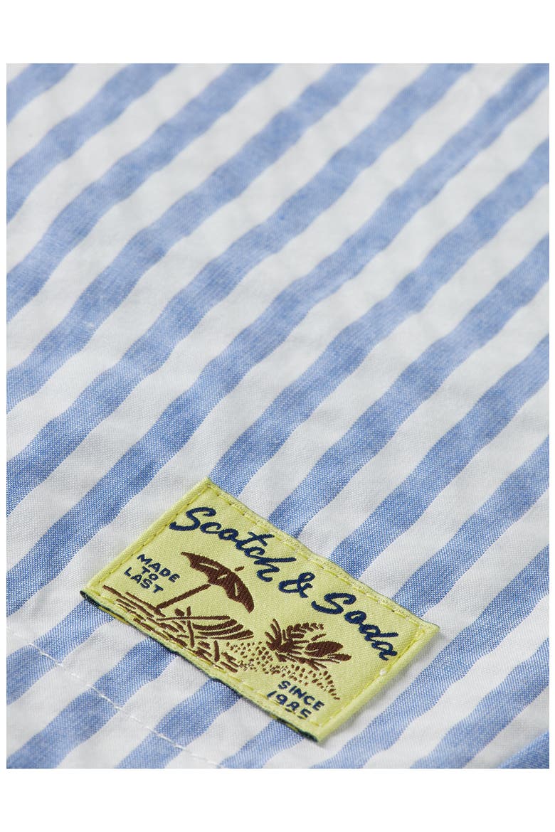 Kids' Stripe Cotton Seersucker Bermuda Shorts, Alternate, color, SKY BLUE / WHITE STRIPE