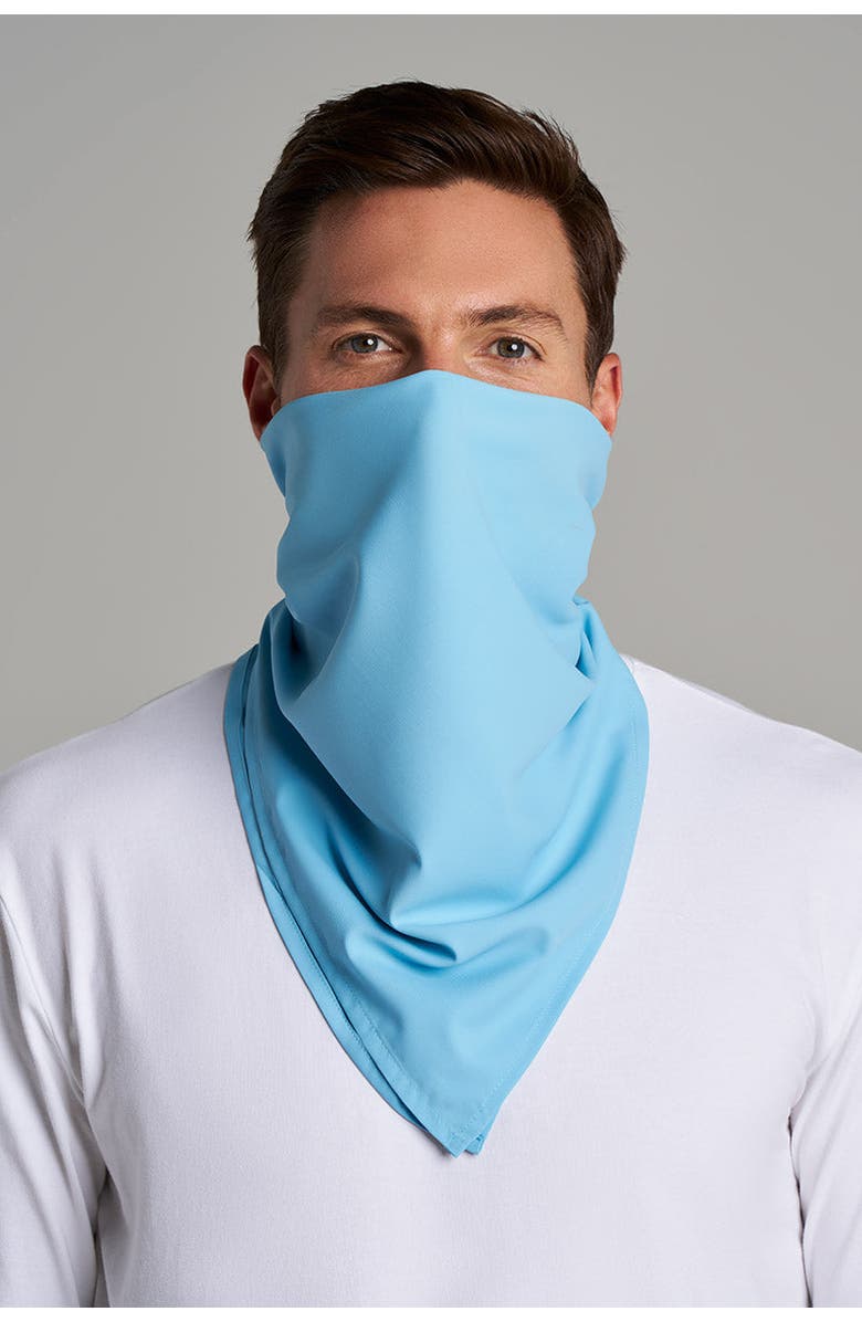 Coolibar Lightweight Sun Bandana - UPF 50+ Sun Protection - Grassi, Alternate, color, Arctic Blue