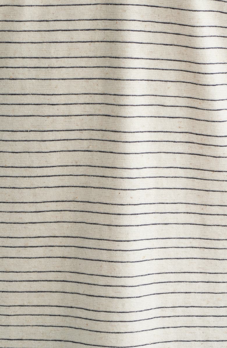 34 Heritage Pinstripe Cotton & Linen Henley, Alternate, color, Beige