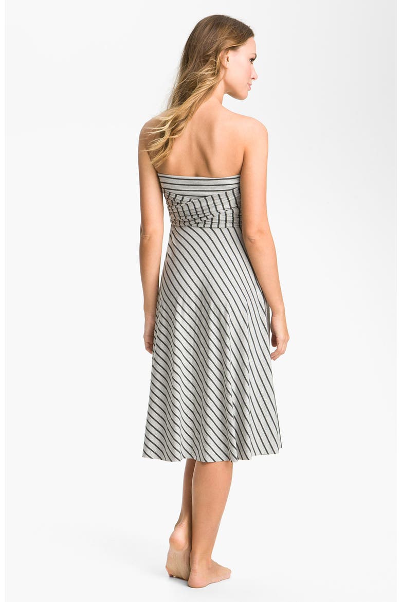 Stripe Convertible Cover-Up Dress, Alternate, color, GREY/ BLACK STRIPE
