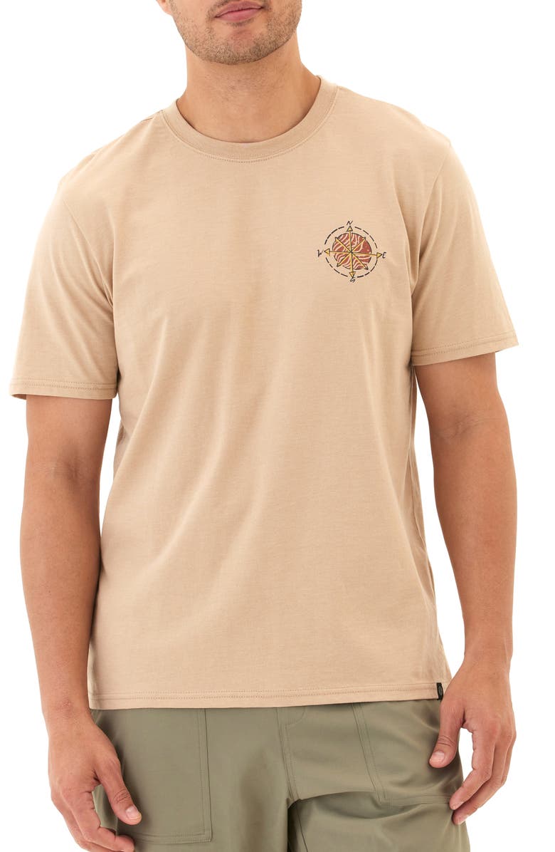 Threads 4 Thought Mountain Crest Soft Wash Cotton Blend Graphic T-Shirt, Main, color, Chai