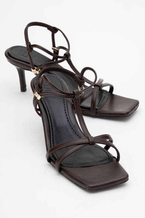 Prologue Shoes Gibson Stiletto Sandal In Brown
