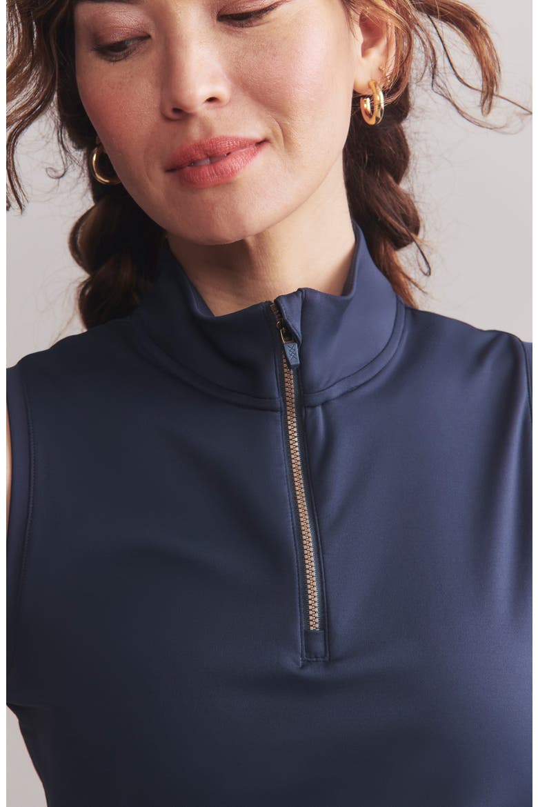 Course to Court Sleeveless Half Zip Top, Alternate, color, NAVY BLUE