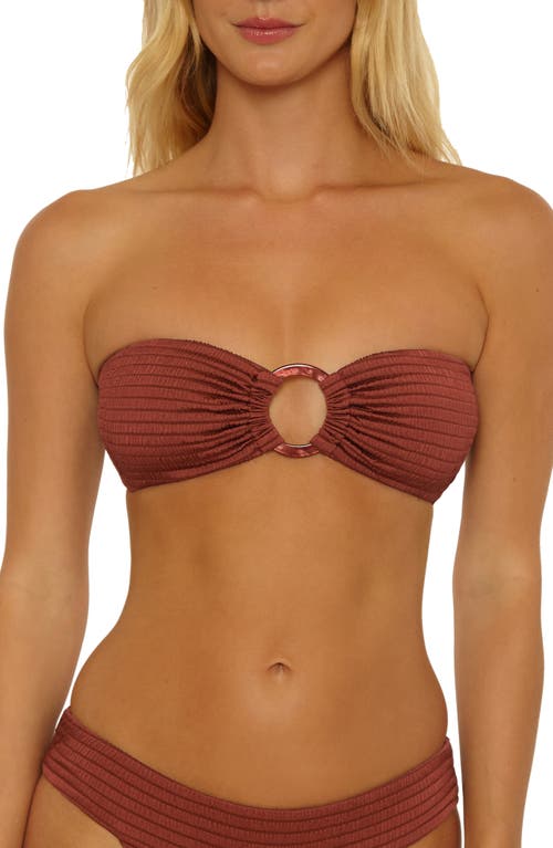 Isabella Rose Maza O-ring Bandeau Bikini Top In Brown