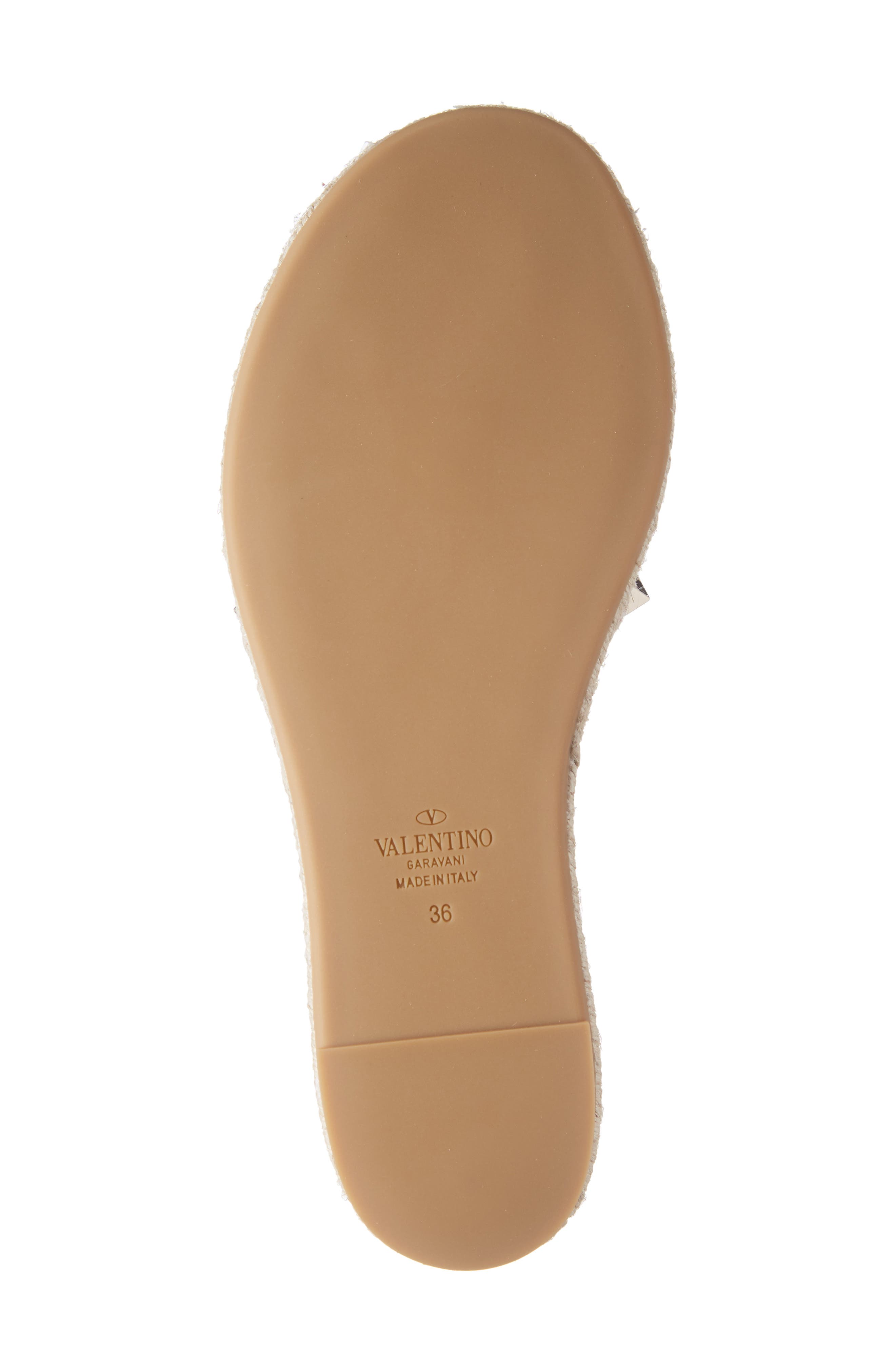 Valentino Garavani Rockstud Espadrille Slide, Alternate, color, 