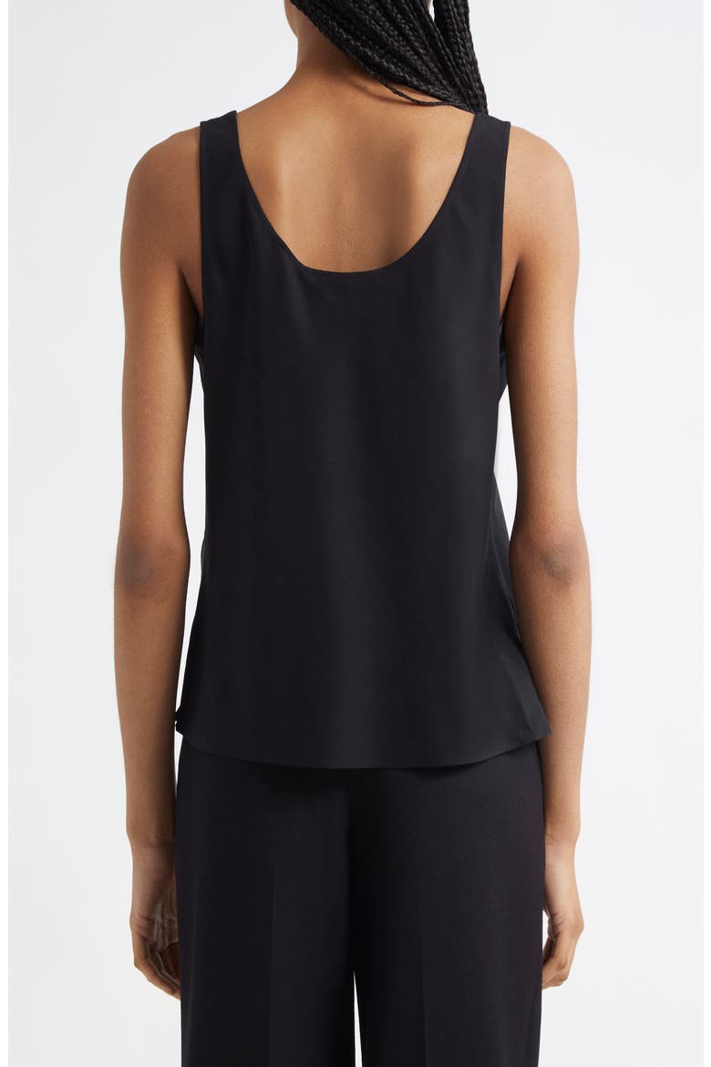 Bias Stretch Silk Tank, Alternate, color, BLACK
