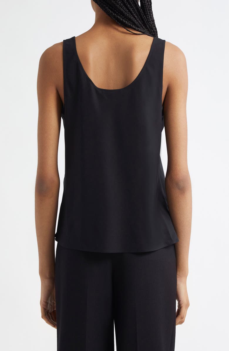 Vince Bias Stretch Silk Tank, Alternate, color, Black