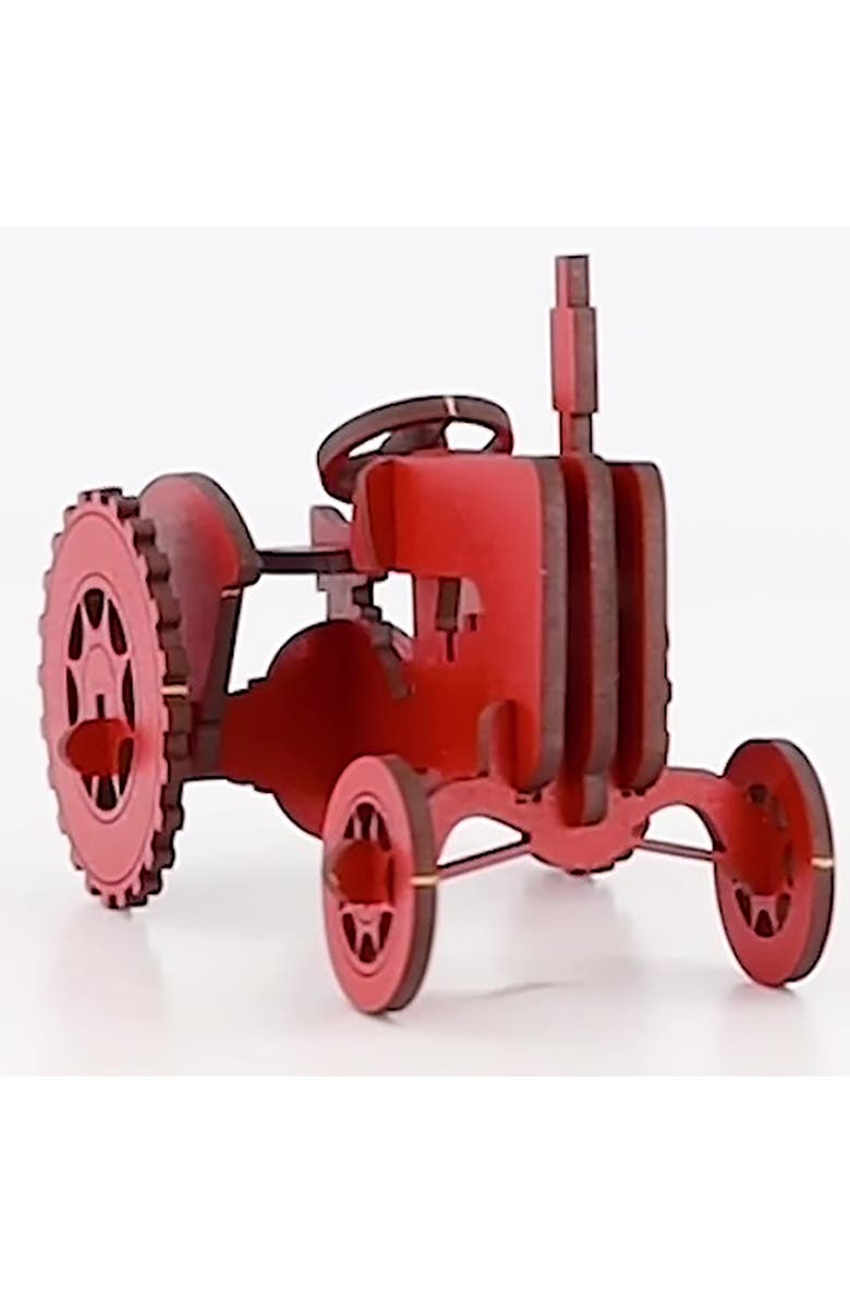 Little & Wood Woodlet Tractor, 3D Wooden Kit Set, Age 6+, Alternate, color, Multicolored