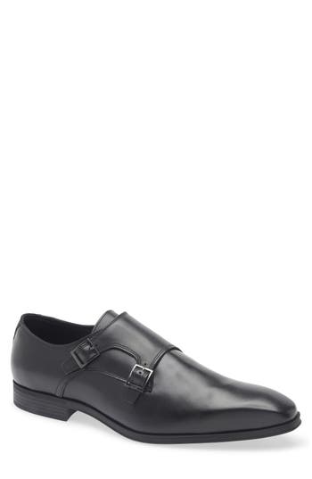 Hugo Boss Boss Theon Double Monk Loafer In Black