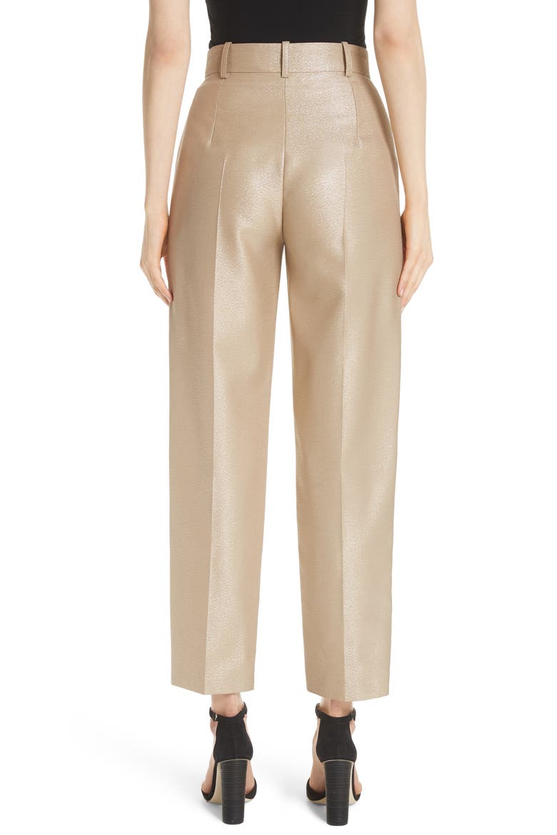 Metallic Crop Pants, Alternate, color, GOLD