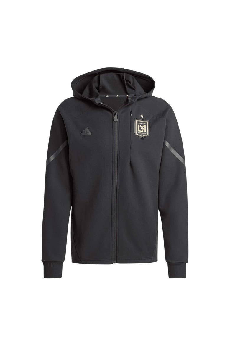 Men's adidas Black LAFC 2024 Anthem Travel Raglan Sleeve Full-Zip Jacket, Main, color, Black