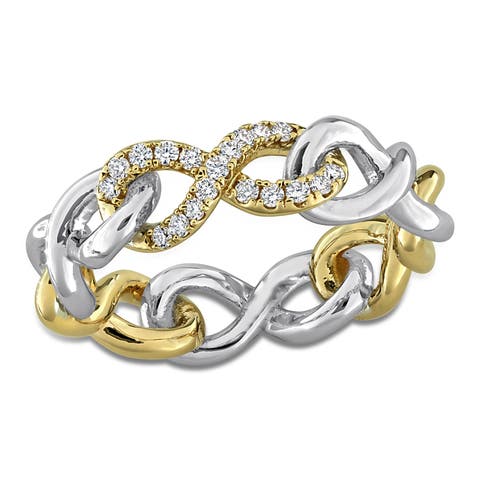 Lab Grown Diamond Infinity Ring Two-Tone