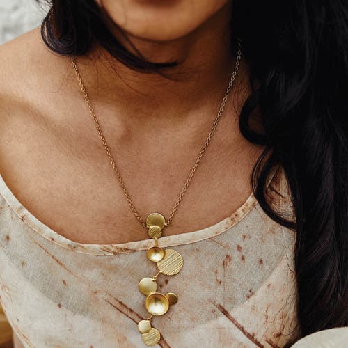 Dhwani Bansal Aeya Pendant In Gold Plated