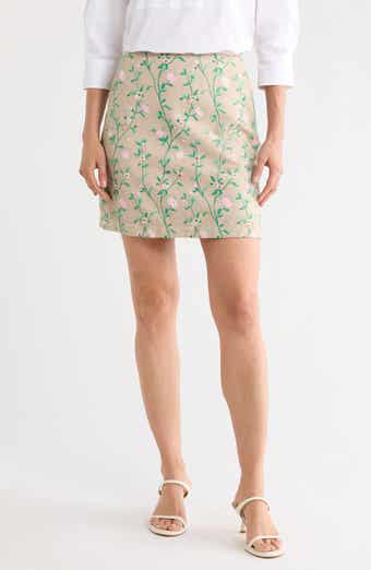 Longchamp Floral Embroidered Miniskirt