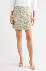 Longchamp Floral Embroidered Miniskirt