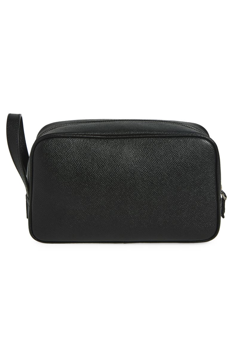 Dolce&Gabbana Sicily Leather Dopp Kit, Alternate, color, 80999 Nero