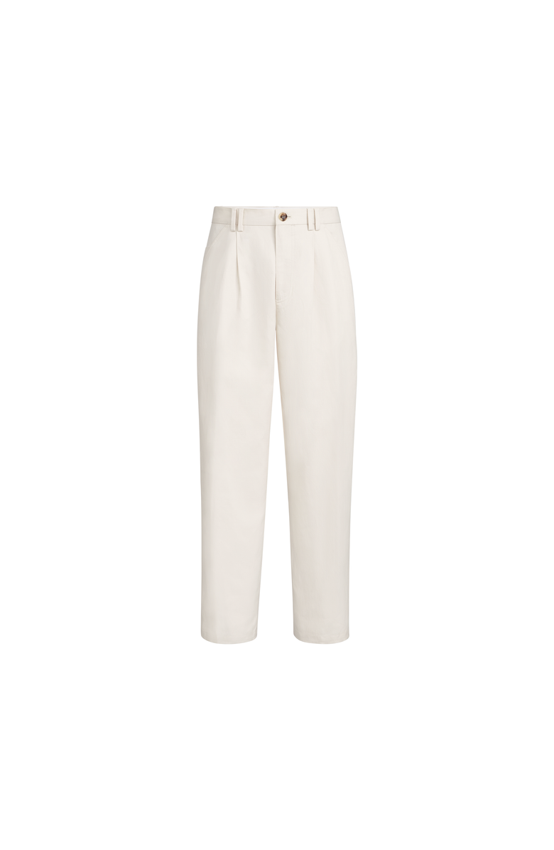 Brunello Cucinelli Cotton and linen trousers, Main, color, White