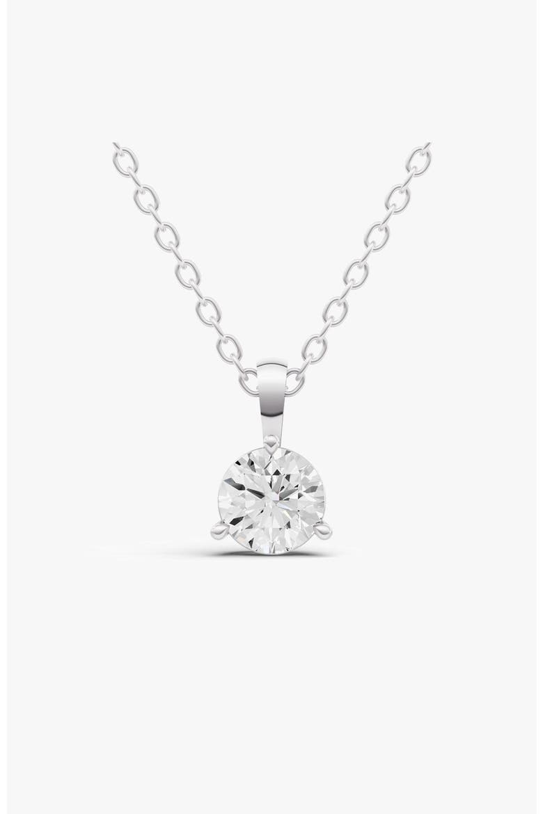 14k Gold 0.33 ct Prong Martini Pendant Lab Grown Diamond Solitaire, Main, color, White Gold