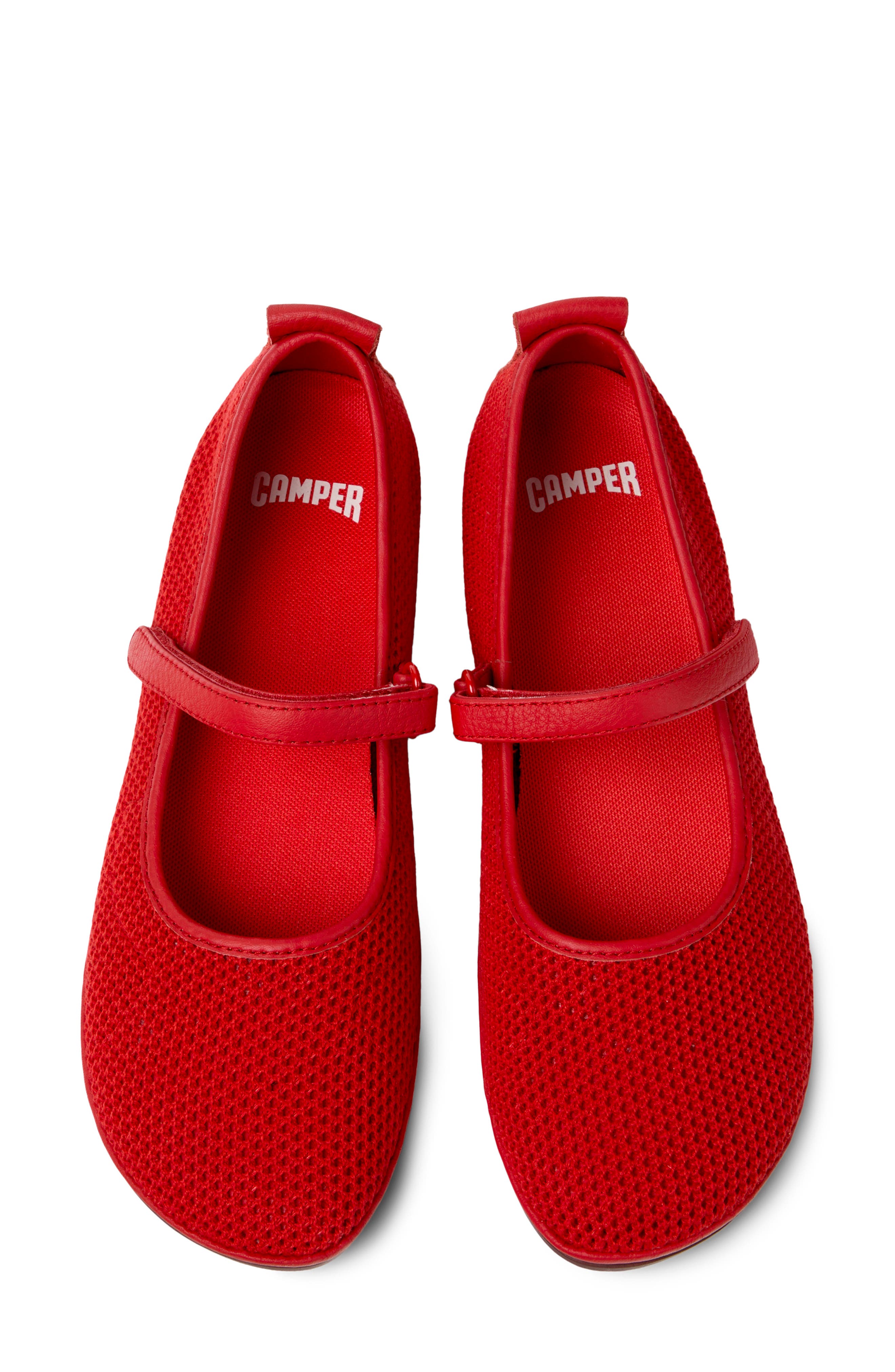 Right Nina Flat, Alternate, color, MEDIUM RED