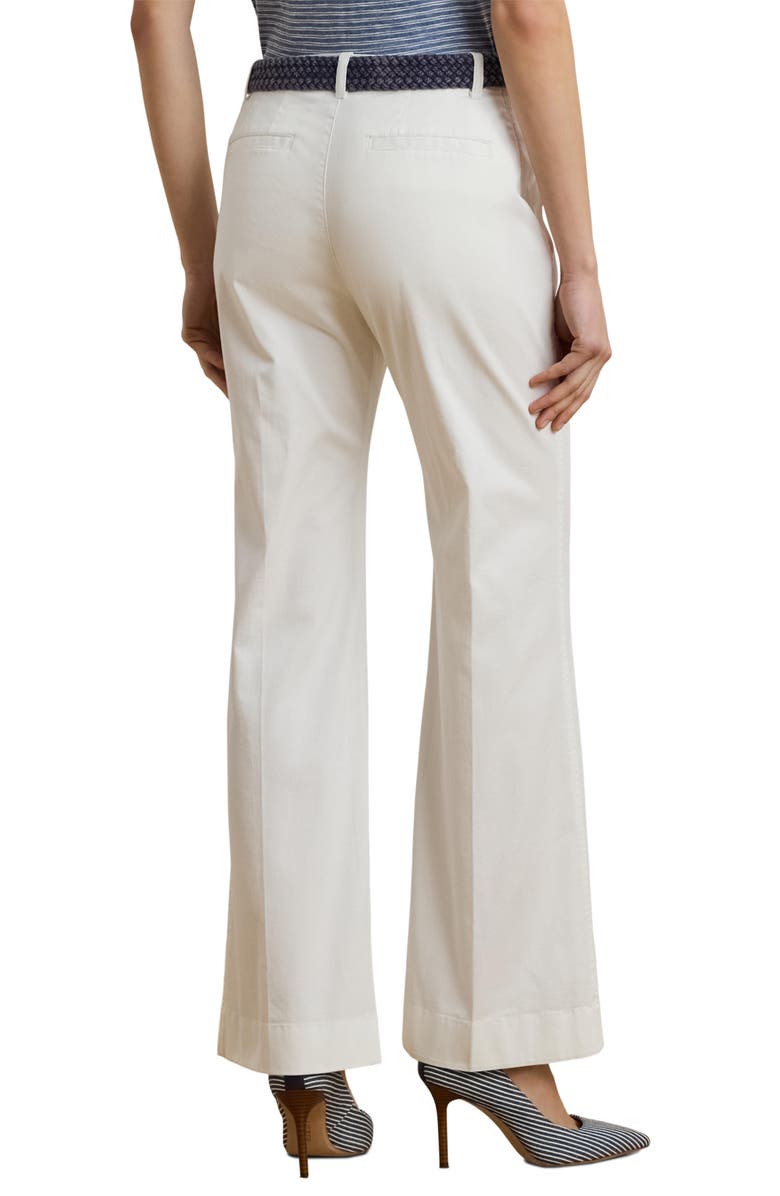 Lauren Ralph Lauren Stretch Cotton Flare Leg Chinos, Alternate, color, White