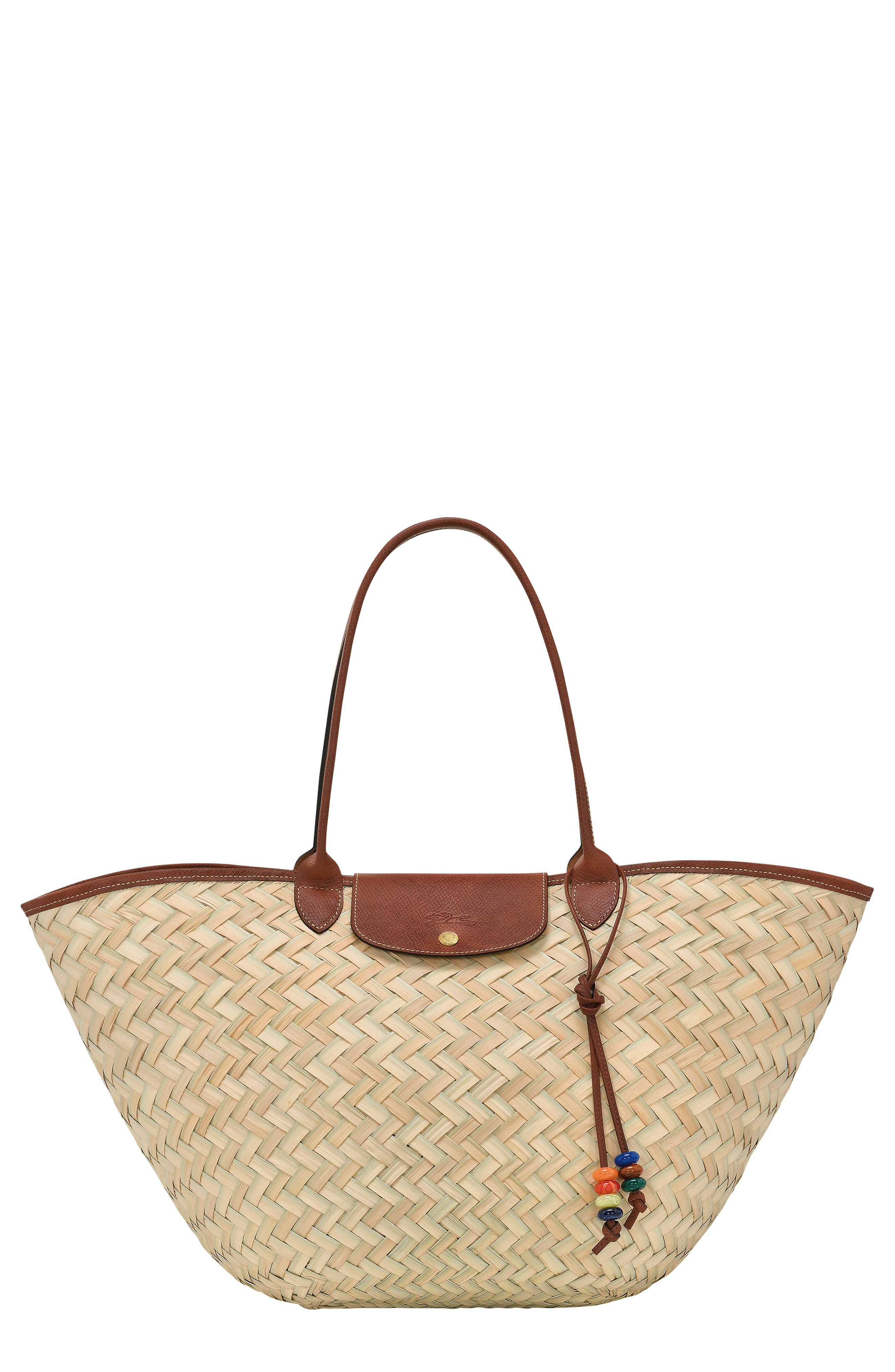 Longchamp Extra Large Le Pliage Panier Tresse Straw Tote, Main, color, 