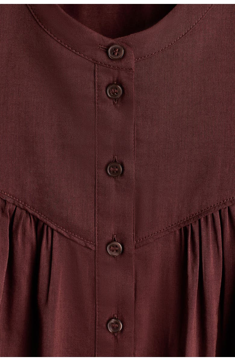 H&M Oversized blouse, Alternate, color, Dark Rust Brown