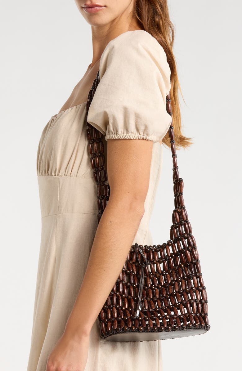 STAUD Coronado Bag, Alternate, color, Wood Beads