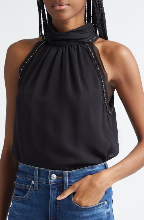 Veronica Beard Tanisha Sleeveless Silk Top In Black
