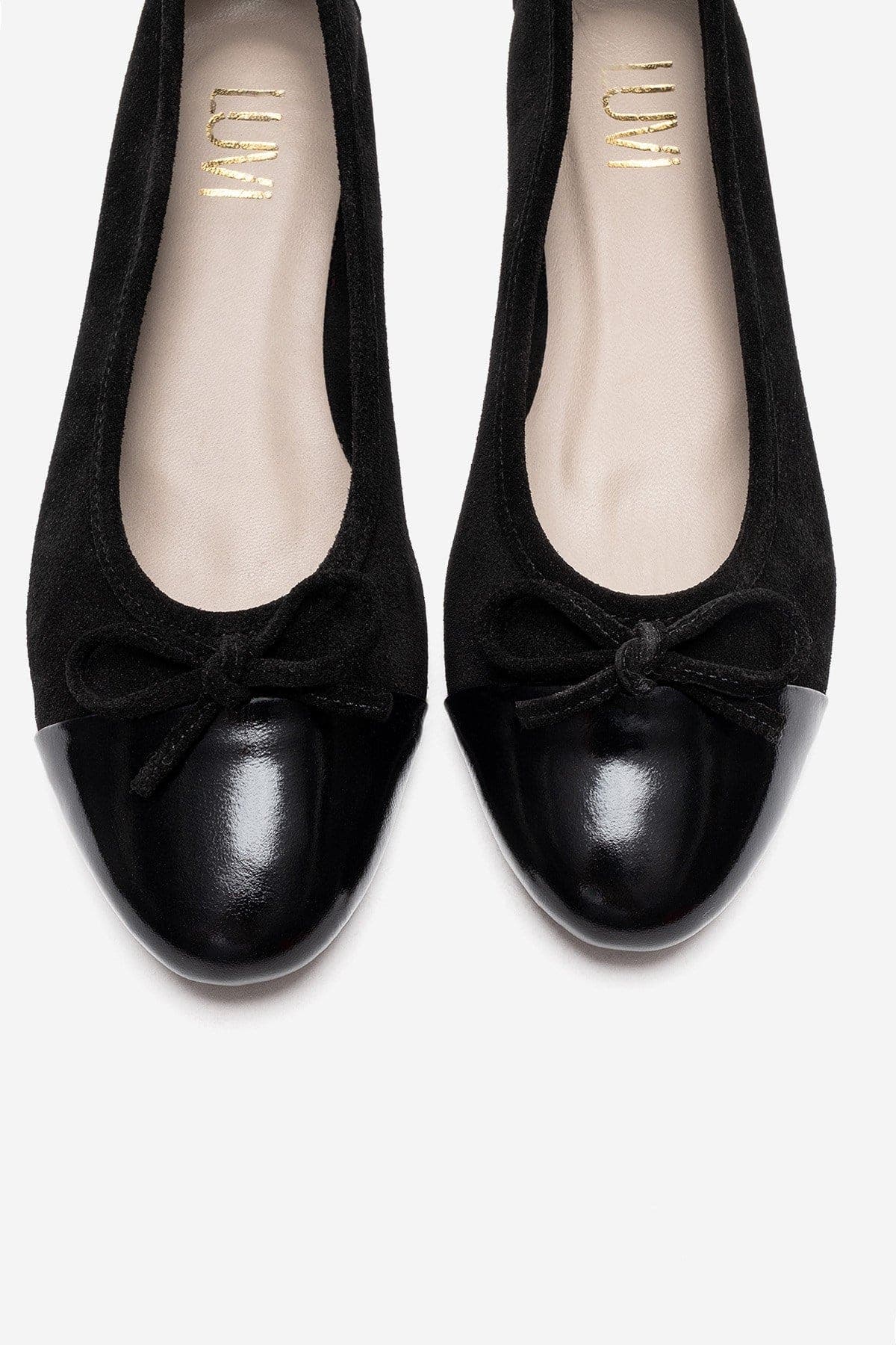 Forever & Always Shoes Boleo Leather Ballet Flat, Alternate, color, Black Suede