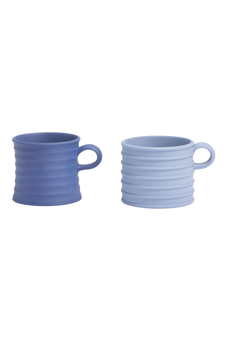 x JW Anderson Set of Two Stoneware Mugs, Main, color, BLUE