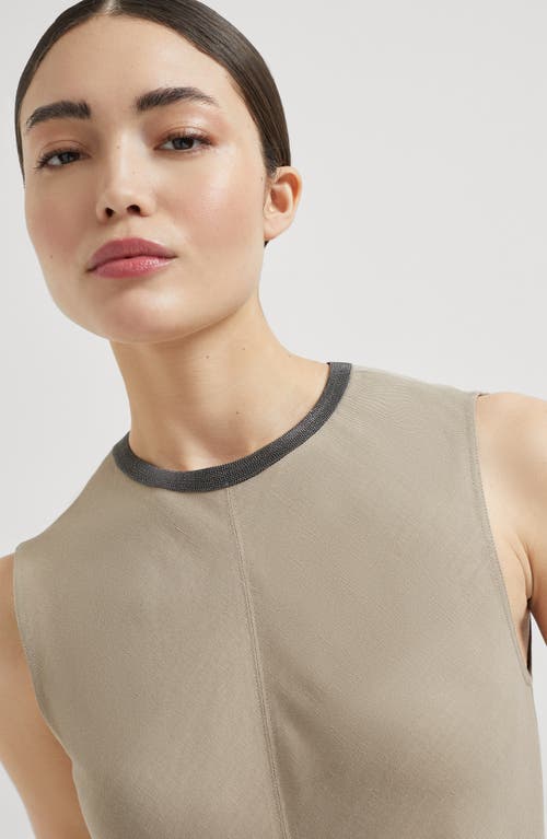Brunello Cucinelli Twill Dress With Monili