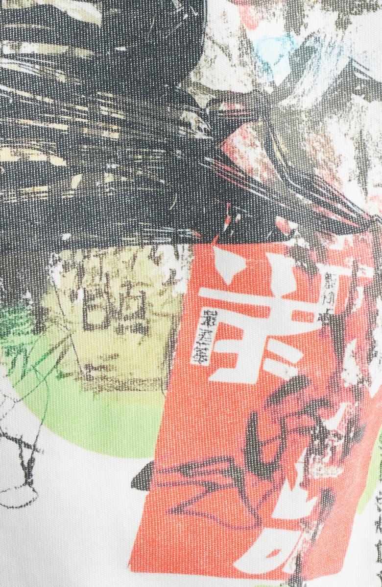 MEMORY LANE Ninja Graffiti Graphic T-Shirt, Alternate, color, Off White