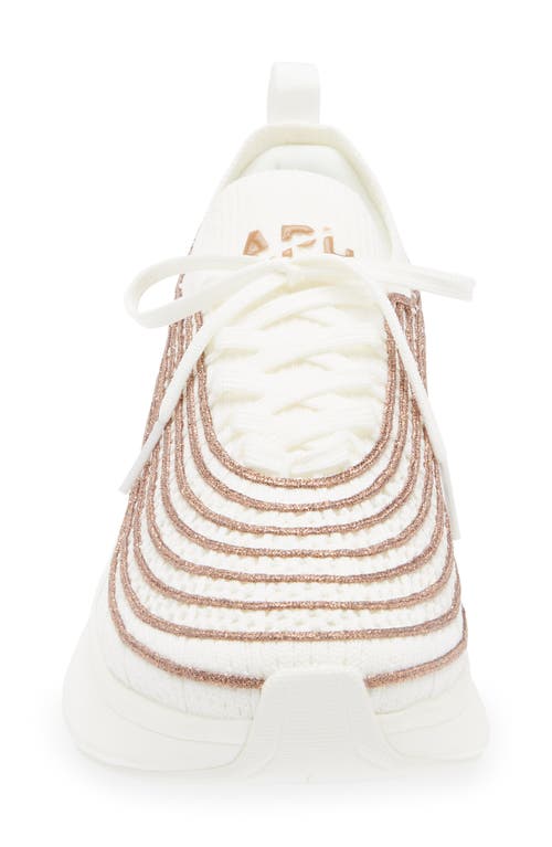 Apl Athletic Propulsion Labs Apl Techloom Zipline Running Shoe In Ivory/bronze