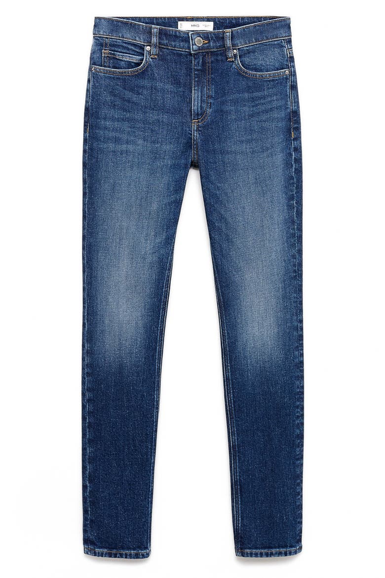 Mid Rise Skinny Jeans, Alternate, color, DARK BLUE