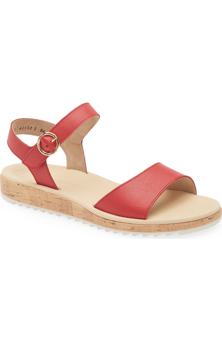 Paul Green Tippi Ankle Strap Platform Wedge Sandal, Main, color, Salsa Leather