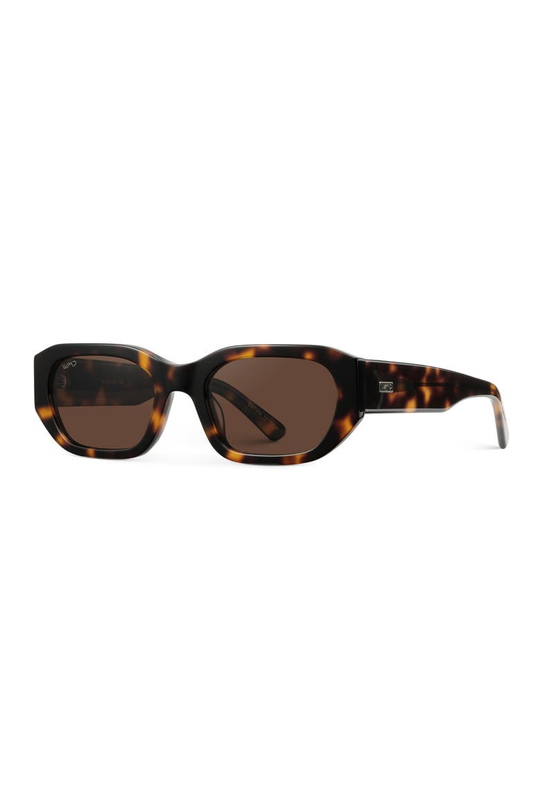London - 54mm Rectangular Polarized Sunglasses, Alternate, color, Tortoise