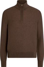 ZEGNA Oasi Cashmere Jacquard Quarter Zip Sweater