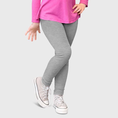 City Threads Kids' Girls 100% Cotton Leggings In Gray