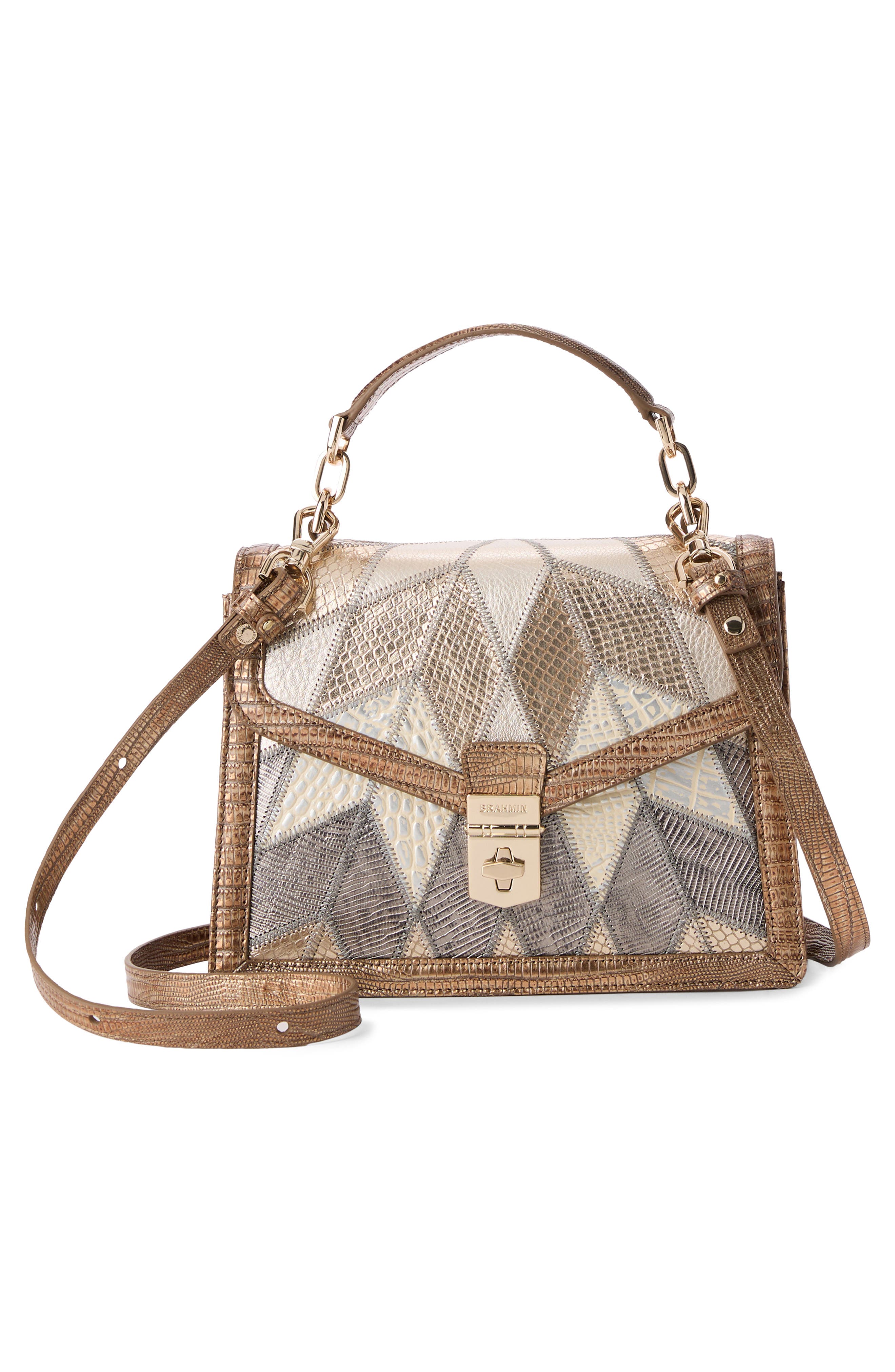 Brahmin Small Hallie Leather Top Handle Bag, Alternate, color, 