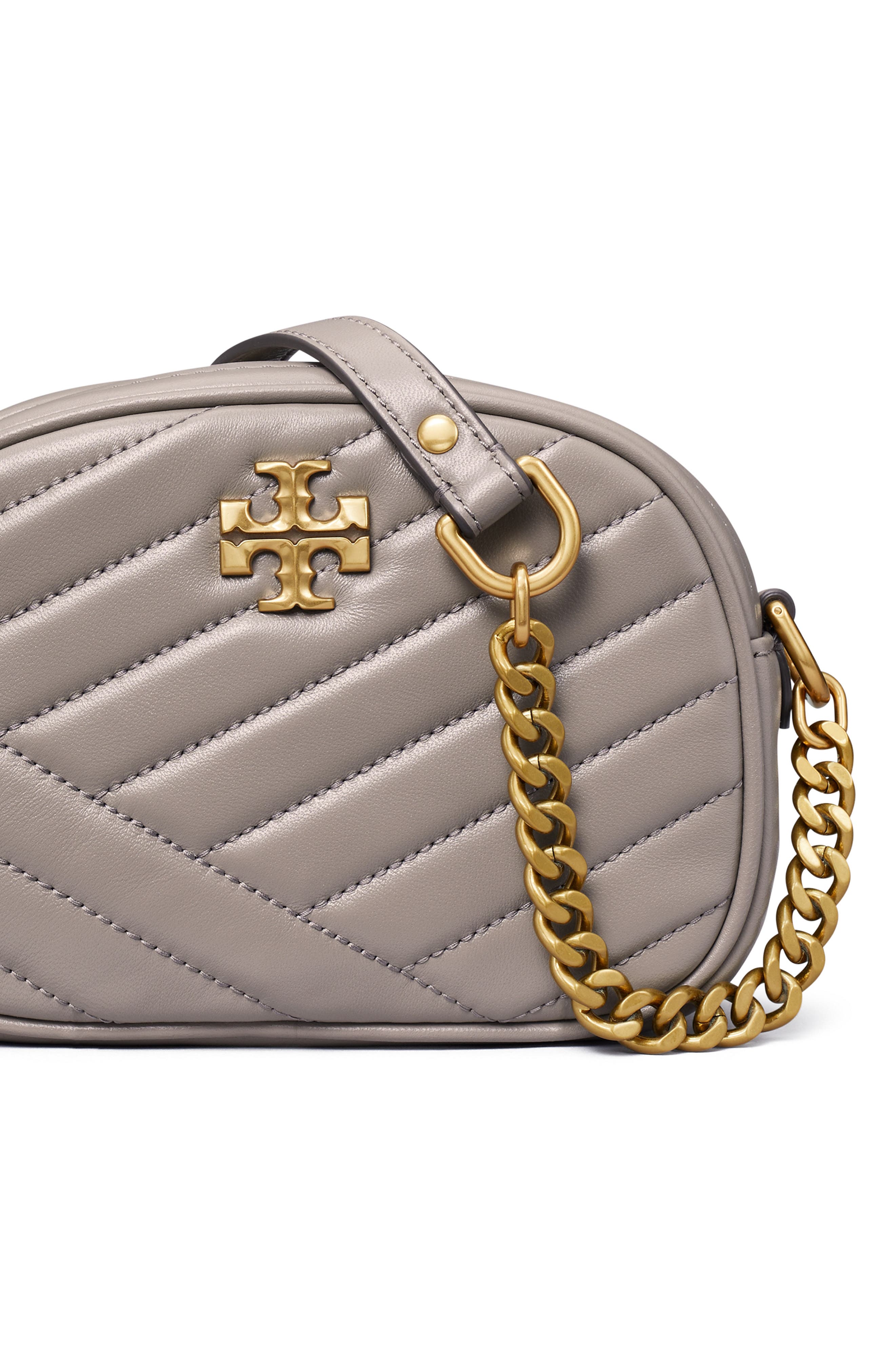 Kira Small Chevron Camera Bag, Alternate, color, GRAY HERON