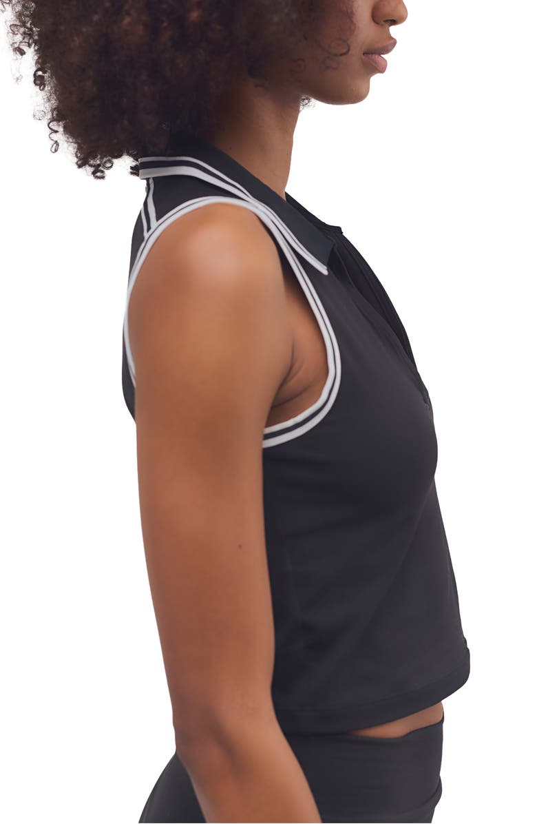Free People FP Movement Forehand Polo, Alternate, color, Black