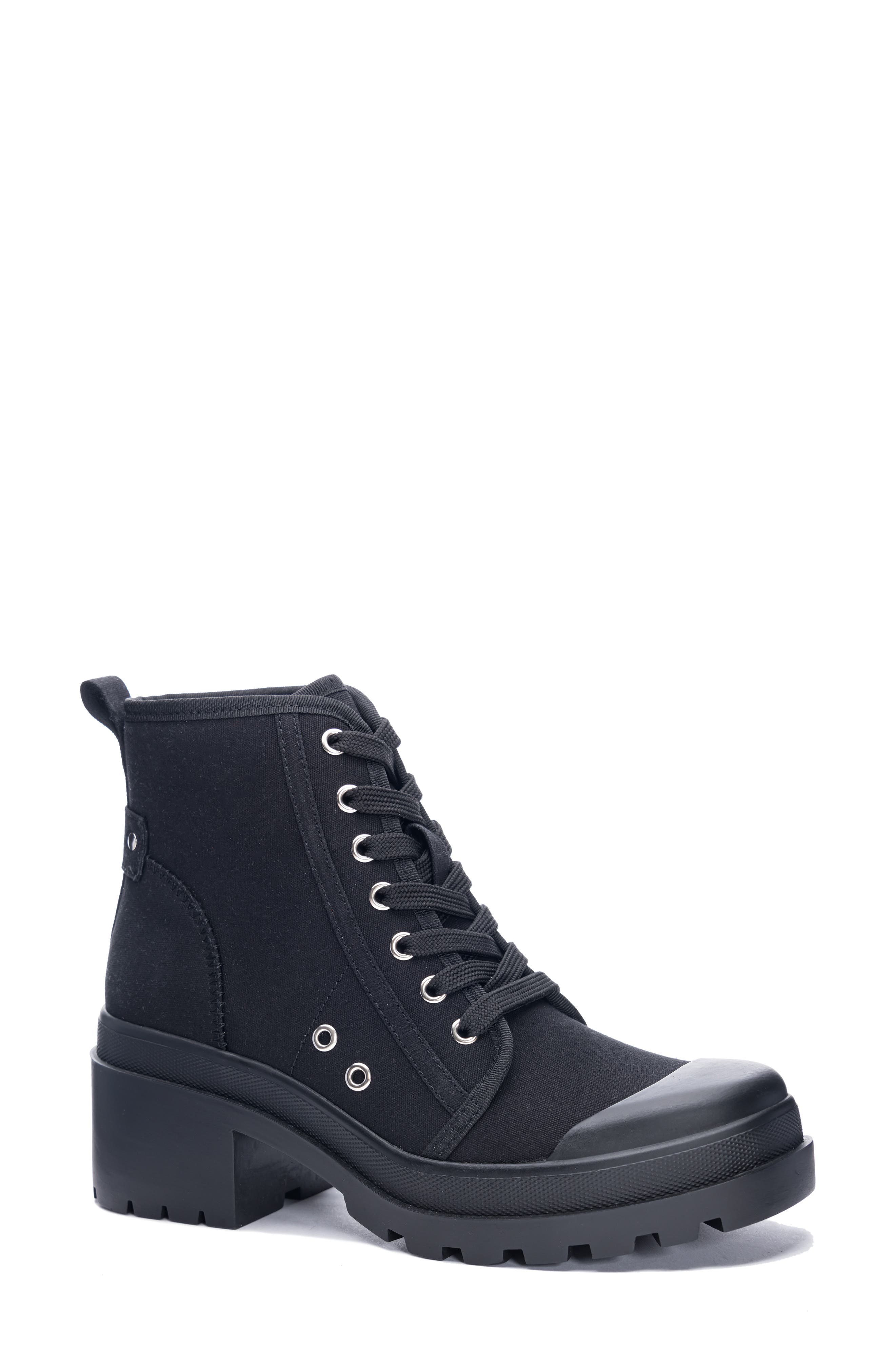 Chinese Laundry Bunny Canvas Combat Boot, Main, color, 