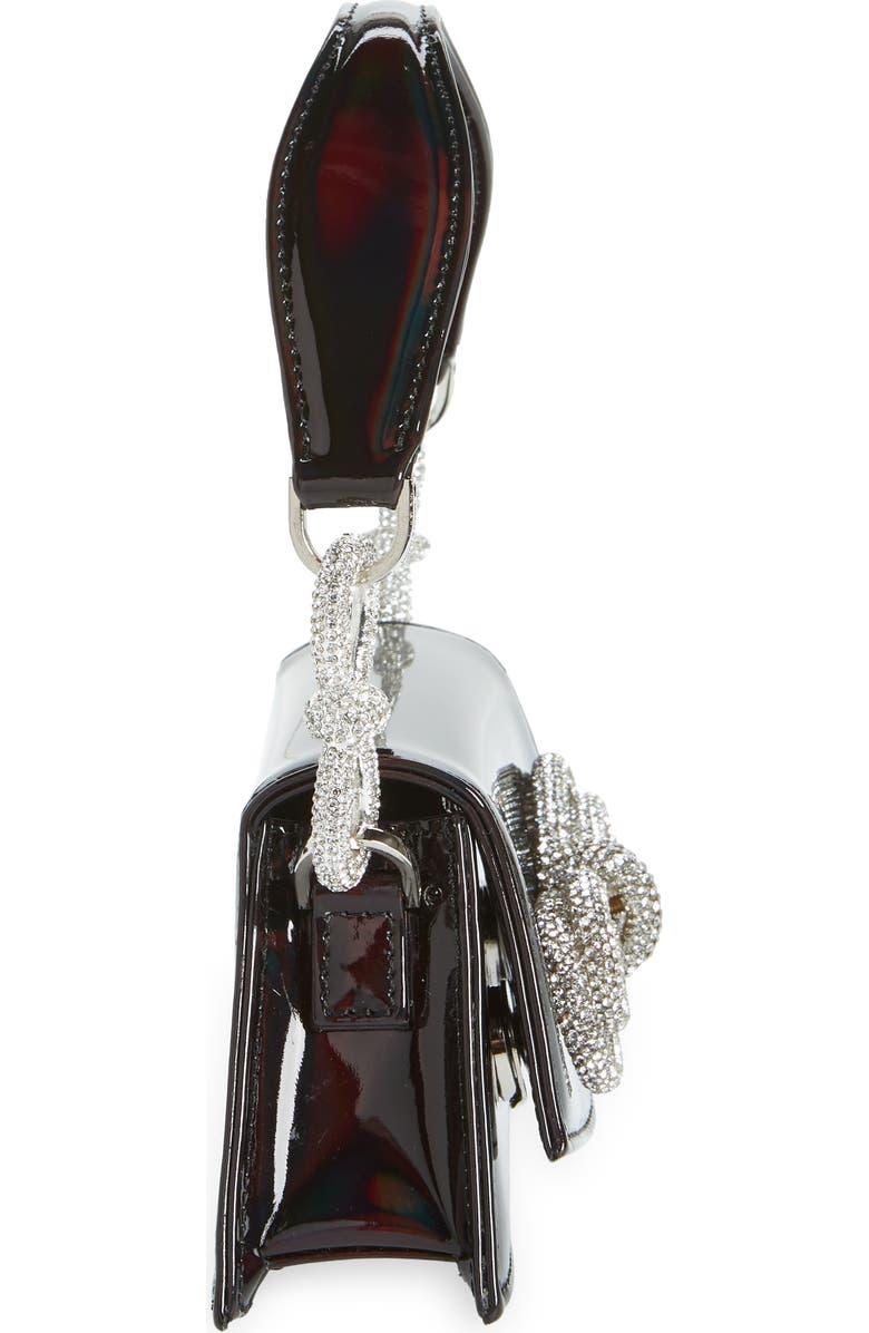 Mach & Mach Mini Samantha Crystal Double Bow Iridescent Top Handle Bag, Alternate, color,