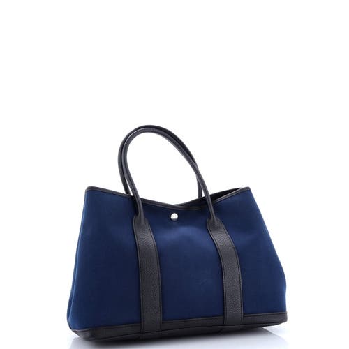 Pre-owned Hermes Hermes Garden Party Tote Toile And Leather 36