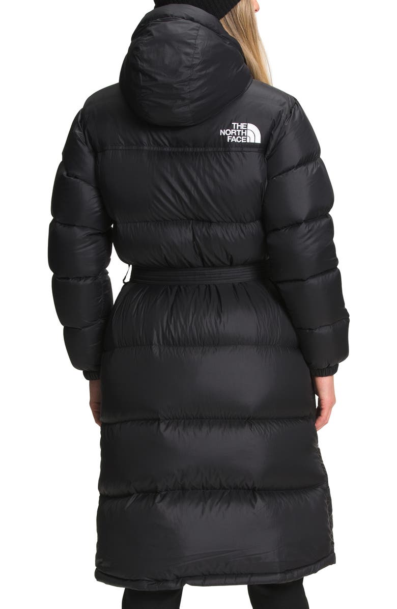 The North Face Nuptse<sup>®</sup> Belted Water Repellent 700 Fill Power Long Down Jacket, Alternate, color, 