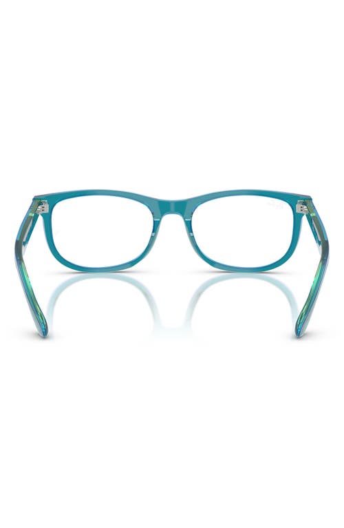 Ray Ban Ray-ban Kids' 48mm Pillow Optical Glasses In Blue Green