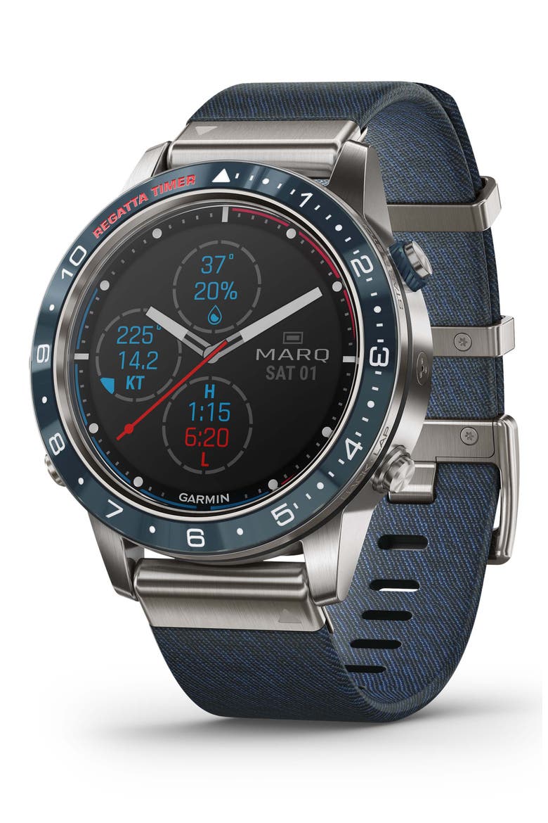 MARQ Captain GPS Smart Watch, 46mm, Main, color, JAQUARD BLUE