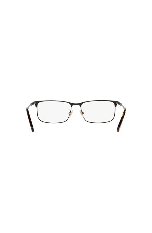 Brooks Brothers 53mm Rectangle Optical Glasses In Black